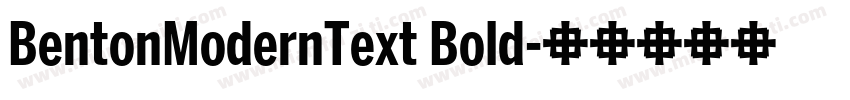 BentonModernText Bold字体转换